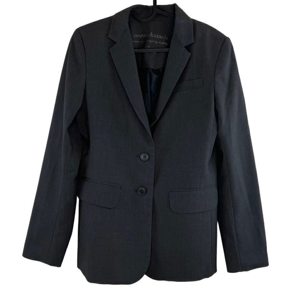 Norma Kamali Two Button Blazer Size 8 Academia Corpcore Career Prep Old Money